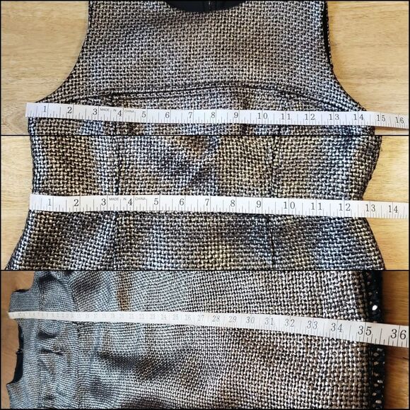 Banana Republic Metallic Knit Tweed Dress Career 0 - Picture 8 of 8